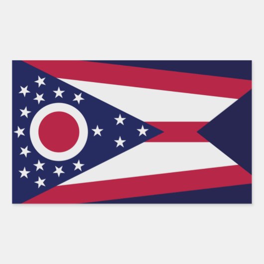 Sticker van de vlag van de Ohio-staat (Voorkant)