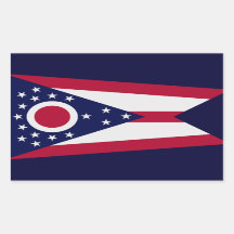 Sticker van de vlag van de Ohio-staat