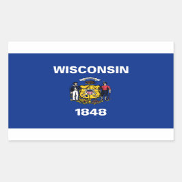 Sticker van de vlag van de staat Wisconsin