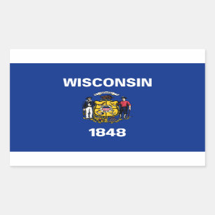 Sticker van de vlag van de staat Wisconsin