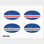 Sticker van de vlag van Kaapverdië (Vel)