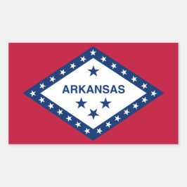 Sticker van de vlaggenstaat van de Arkansas