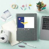 Sticker van de vlaglaser van de Azoren (iPad Cover)