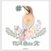 Sticker van de vogelbrievenbus (Vel)