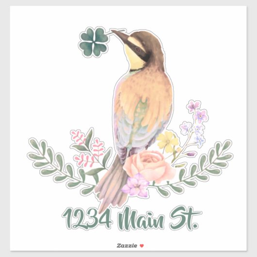 Sticker van de vogelbrievenbus (Vel)