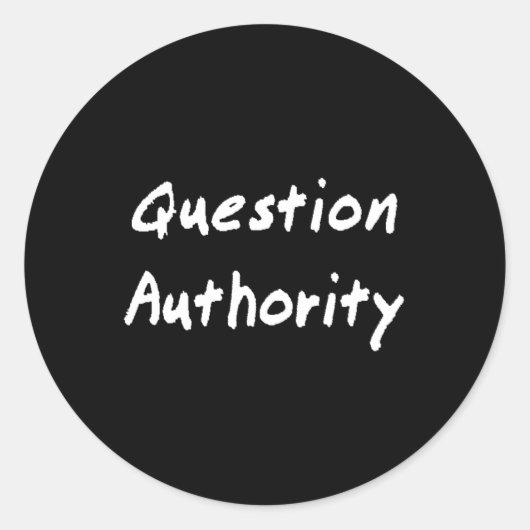 Sticker van de Vragenautoriteit (Voorkant)