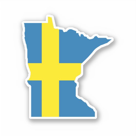 Sticker van de Zweedse vlag in Minnesota (Voorkant)