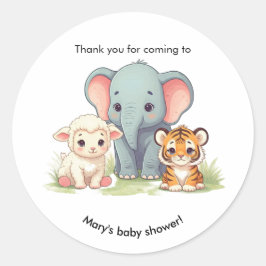 Sticker van dierlijk Baby shower