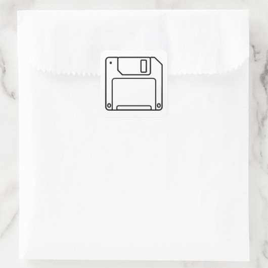 Sticker van diskettecomputer (Tas)