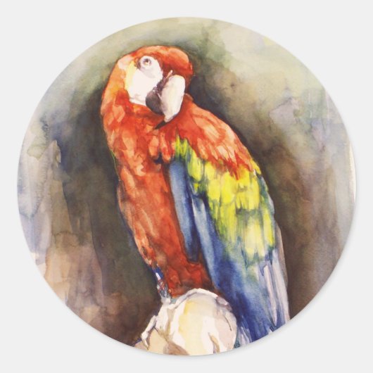 Sticker van edele papegaaien (Voorkant)