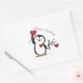 sticker van een blije pinguïn (Envelop)