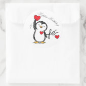 sticker van een blije pinguïn (Tas)