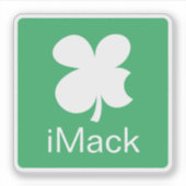 sticker van een grappige klaver voor laptop (Voorkant)