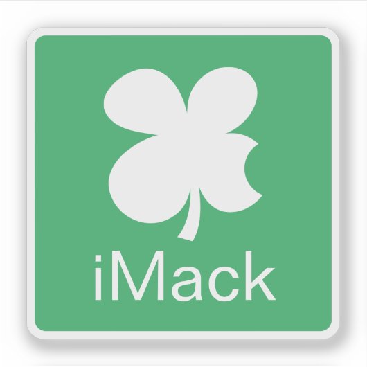 sticker van een grappige klaver voor laptop (Voorkant)