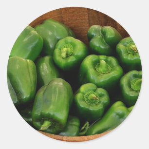 Sticker van een mandje paprika's