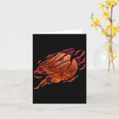 Sticker van een vuur basketbal kaart (Gele Bloem)