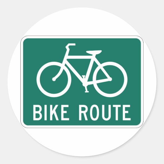 Sticker van fietsrouteteken (Voorkant)