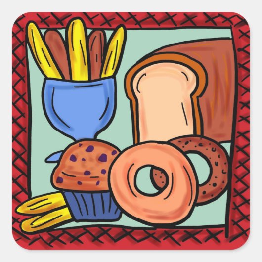 Sticker van gebakken producten (Voorkant)