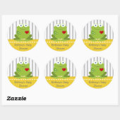 Sticker van geel en grijs Baby shower (Vel)