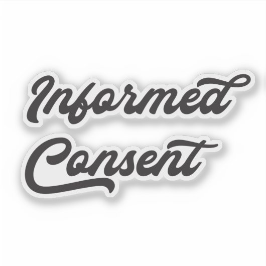 sticker van geïnformeerde toestemming (Voorkant)
