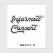 sticker van geïnformeerde toestemming (Vel)