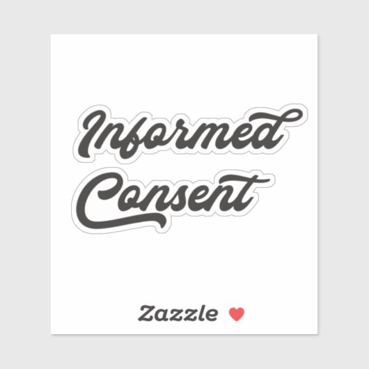 sticker van geïnformeerde toestemming (Vel)