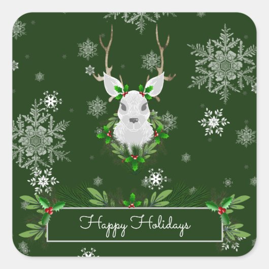 Sticker van groene rendieren (Voorkant)
