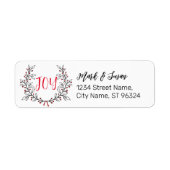 Sticker van het Adres van de Terugkeer van de fees (Voorkant)