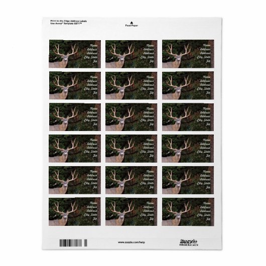 Sticker van het Adres van Deer (Full Sheet)