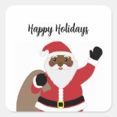 Sticker van het Afrikaans-Amerikaanse Santa Claus (Voorkant)