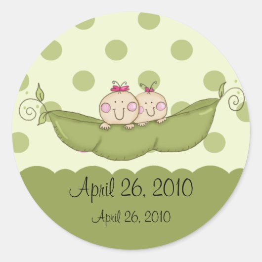Sticker van het Baby shower van de zoete kleine pe (Voorkant)