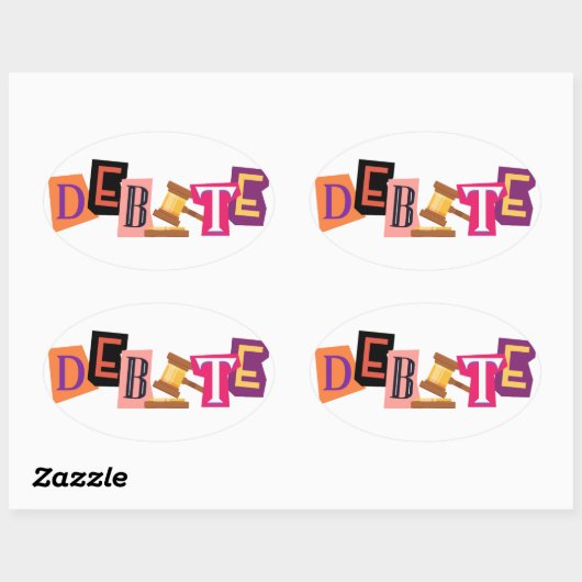 Sticker van het debat (Vel)