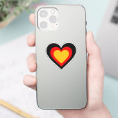 Sticker van het Duitse vlaggenheart (Telefoon)