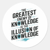 Sticker van het Dunning-Krugereffect (Voorkant)