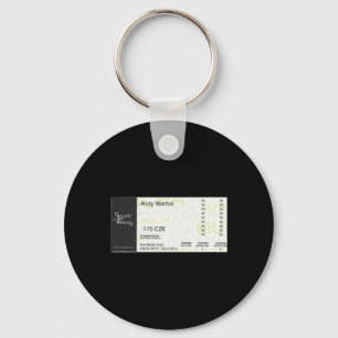 Sticker van het expositieticket voor de Praagse Ga Sleutelhanger
