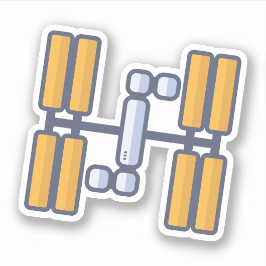 Sticker van het Internationaal Ruimtestation (ISS) (Voorkant)