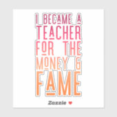 Sticker van het Leven van de leraar (Vel)