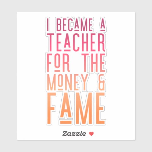 Sticker van het Leven van de leraar (Vel)