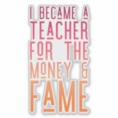 Sticker van het Leven van de leraar (Voorkant)