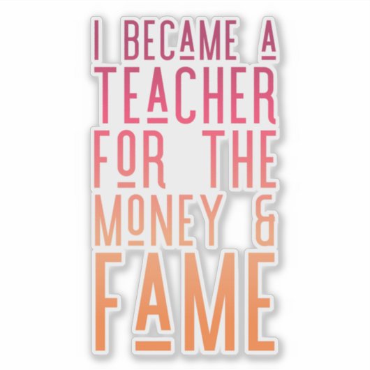 Sticker van het Leven van de leraar (Voorkant)