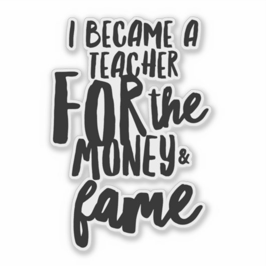 Sticker van het Leven van de leraar (Voorkant)