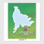 Sticker van het meer Hubbard in het noordelijke Mi (Vel)