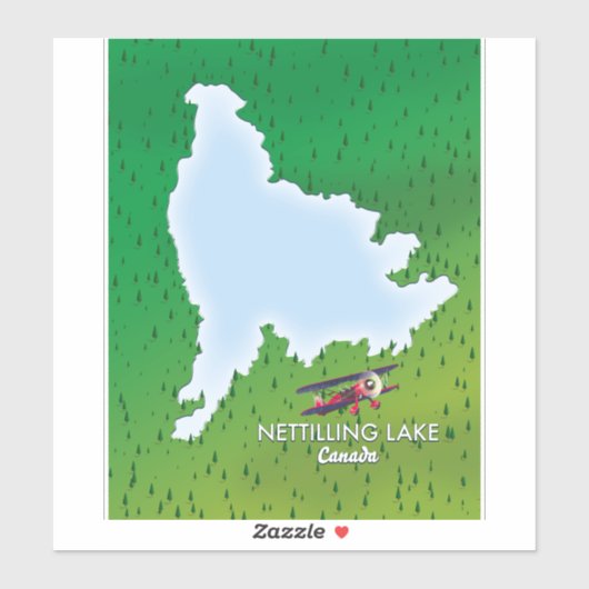 Sticker van het meer Hubbard in het noordelijke Mi (Vel)