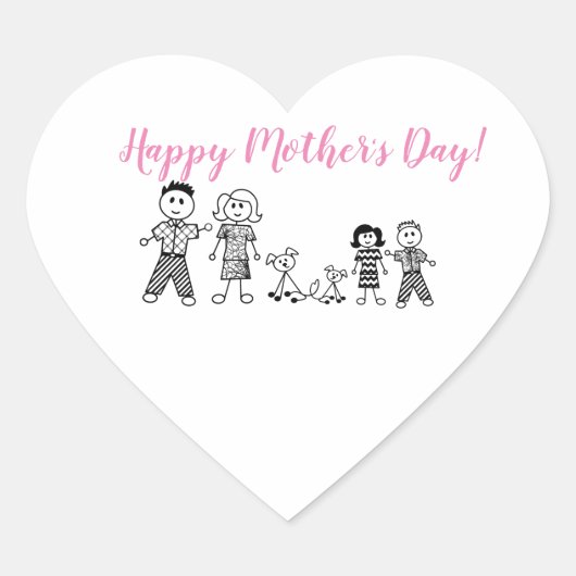 Sticker van het moederhart (Voorkant)