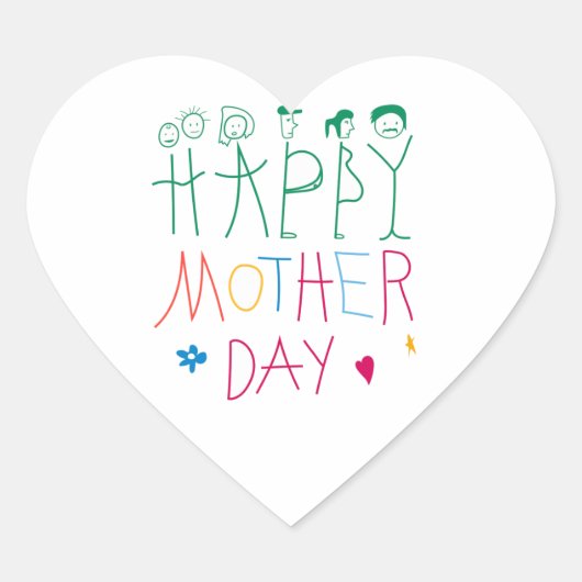 Sticker van het moederhart (Voorkant)