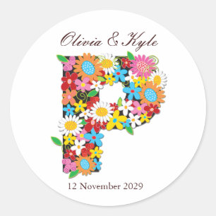 Sticker van het Monogram Weddenschap van de Lente