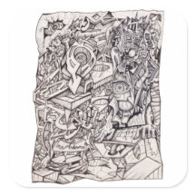 Sticker van het orgaan van de ongerustheid