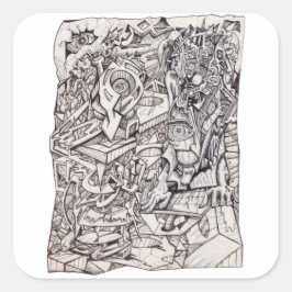 Sticker van het orgaan van de ongerustheid