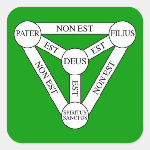 Sticker van het Scutum Fidei/Schild van de Drievul