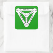 Sticker van het Scutum Fidei/Schild van de Drievul (Tas)